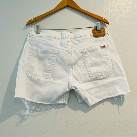 Levi’s Vintage Y2K White Jean Shorts - Picture 3 of 4